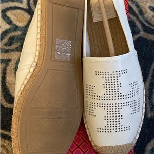Tory Burch Perforated Logo Espadrilles